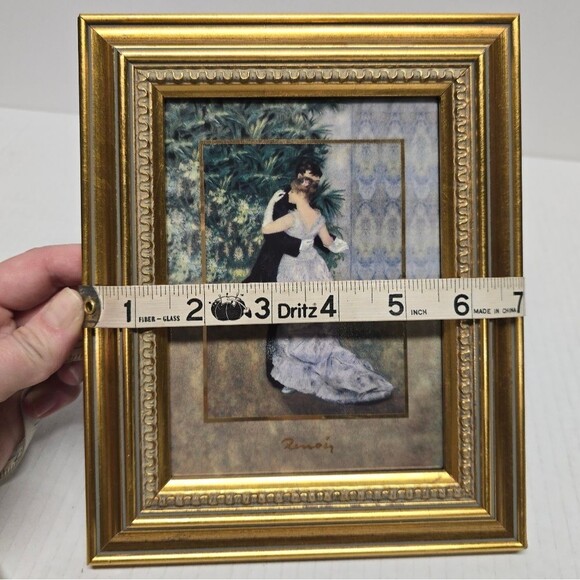 Goebel Artis Orbis Auguste Renoir "Danse En Ville" Porcelain Tile Framed Art - Picture 8 of 8